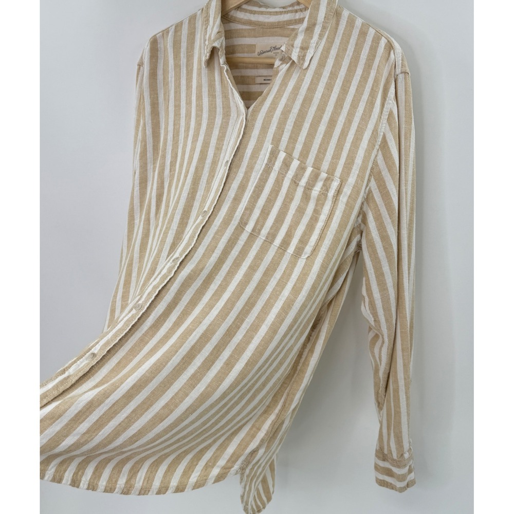 Universal Thread Beige White Striped Relaxed Fit … - image 6